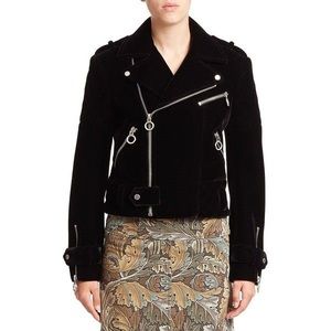 Marc Jacobs Semona Velvet Biker Jacket